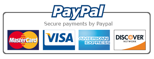 Paylemt methodes: Paypal - Visa Card - Master Card